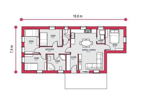 Eladó Ház 2755 Kocsér 90 m2-es, nappali + 4 szobás, prémium családi ház 984 m2-es telken