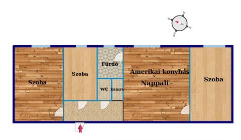 Eladó Lakás 1148 Budapest 14. kerület Zuglóban felújított Amerikai konyhás nappali + 3 háló szobás lakás 