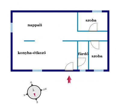Eladó Ház 6000 Kecskemét Szeleifaluban, felújított, tégla építésű, nappali + 2 szobás ház, kis udvarral eladó! 