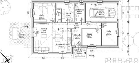 Eladó Ház 6000 Kecskemét Kecskeméten Budaihegyben új építésű nappali+3 szobás családi ház garázzsal eladó