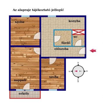 Eladó Lakás 7623 Pécs Egyetemvárosi nappali+2hálós, felújított és bútorzott lakás!