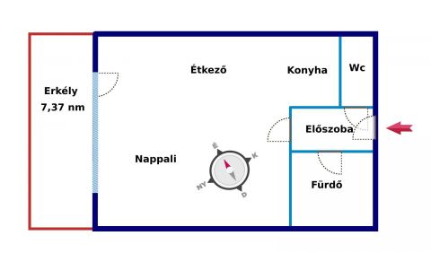 Eladó Lakás 4400 Nyíregyháza Nyíregyháza Kórház közelében.