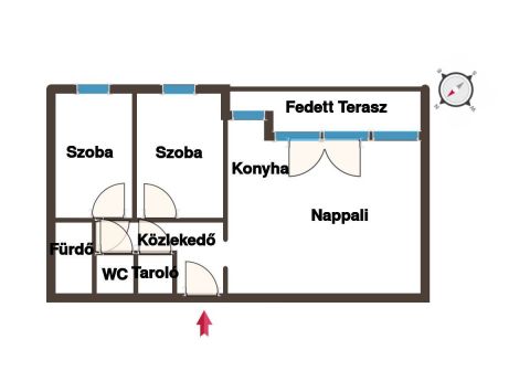 Eladó Lakás 1107 Budapest 10. kerület  2020-ban átadott házban, első emeleti, 60 nm-es, 3 szobás, 