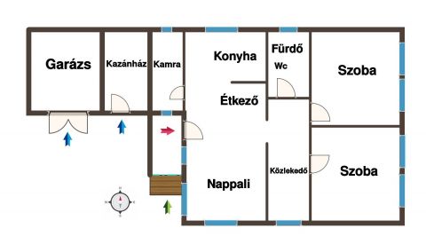 Eladó Ház 4511 Nyírbogdány Fő utcából nyíló utcában