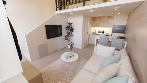 Eladó Lakás 1066 Budapest 6. kerület , BAZILIKÁTÓL  pár perc sétára - Modern stúdió, szép házban!