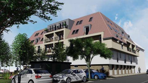 Eladó Parkoló 6000 Kecskemét , 1-2-3 szobás újépítésű lakások, belvárosi liftes társasházban