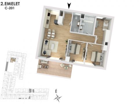 Eladó Lakás 1138 Budapest 13. kerület Lakópark a Duna partján: Otthonod a vízparti életstílus közepén!