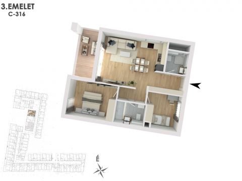 Eladó Lakás 1138 Budapest 13. kerület Lakópark a Duna partján: Otthonod a vízparti életstílus közepén!