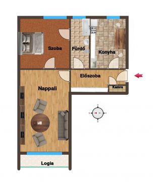 Eladó Lakás 9700 Szombathely KISZ-en 2. emeleti lakás eladó!