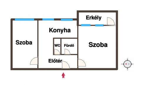 Eladó Lakás 6100 Kiskunfélegyháza Erkélyes, 2 szobás lakás jó állapotban