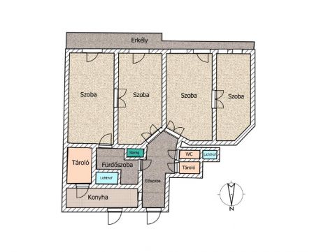 Eladó Lakás 1082 Budapest 8. kerület 1082 Budapest 8, Magdolna-negyed