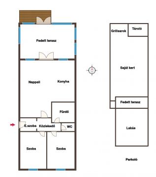 Eladó Lakás 2120 Dunakeszi Toldi lakóparkban, kertkapcsolatos lakás