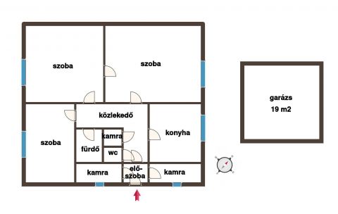 Eladó Lakás 6000 Kecskemét FÖLDSZINTI LAKÁS GARÁZZSAL, KERTKAPCSOLATTAL