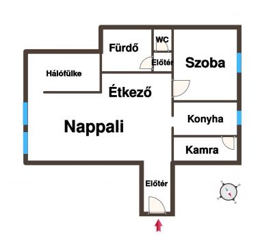 Eladó Lakás 6100 Kiskunfélegyháza Nappali + 2 hálós, modern, radiátoros fűtésű