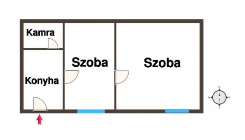 Eladó Ház 6100 Kiskunfélegyháza Középső házrész a Móra tér és a kis kápolna közelében