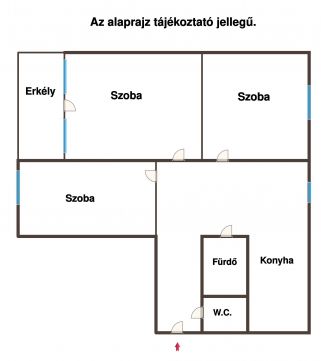 Eladó Lakás 7632 Pécs Kertvárosi 3 szobás jó állapotú lakás.